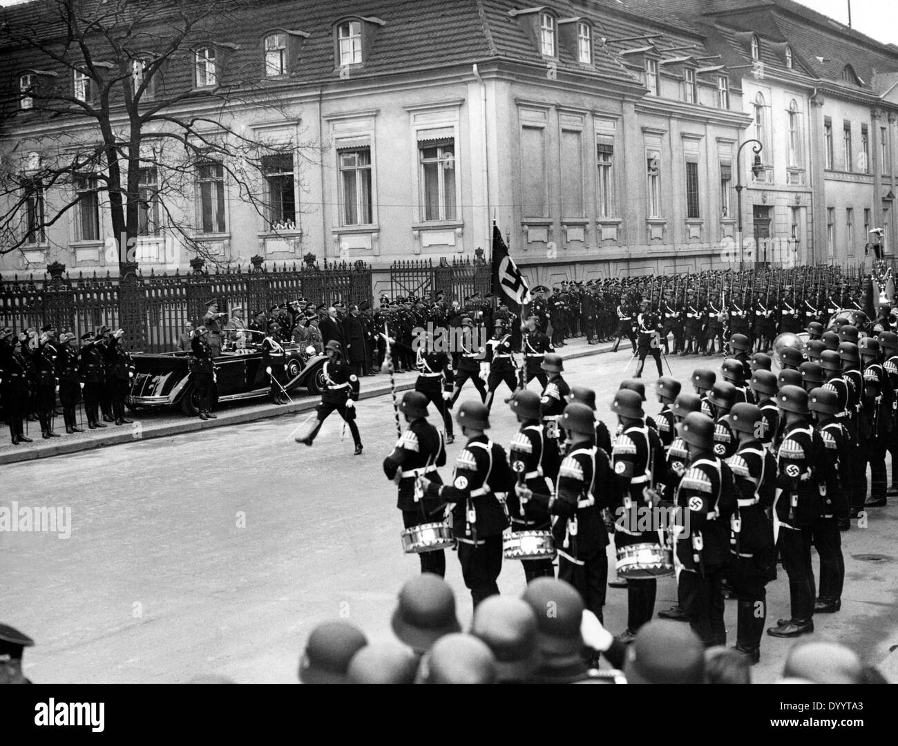 Parade of the SS Leibstandarte Adolf Hitler, 1937 Stock Photo