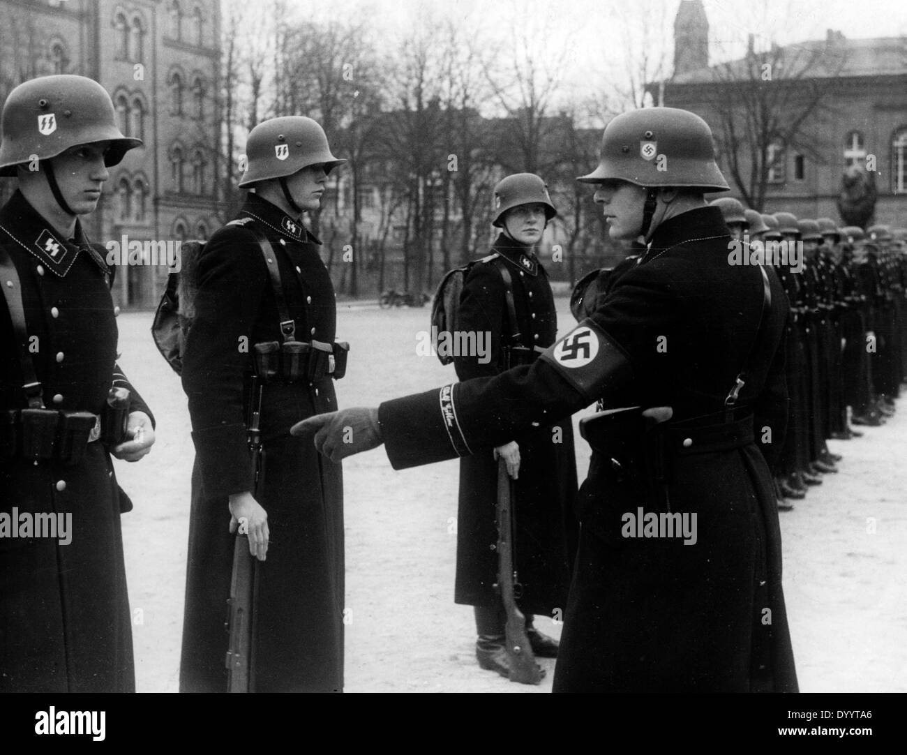 SS Leibstandarte 'Adolf Hitler' on the Berlin parade grounds, 1938 Stock Photo