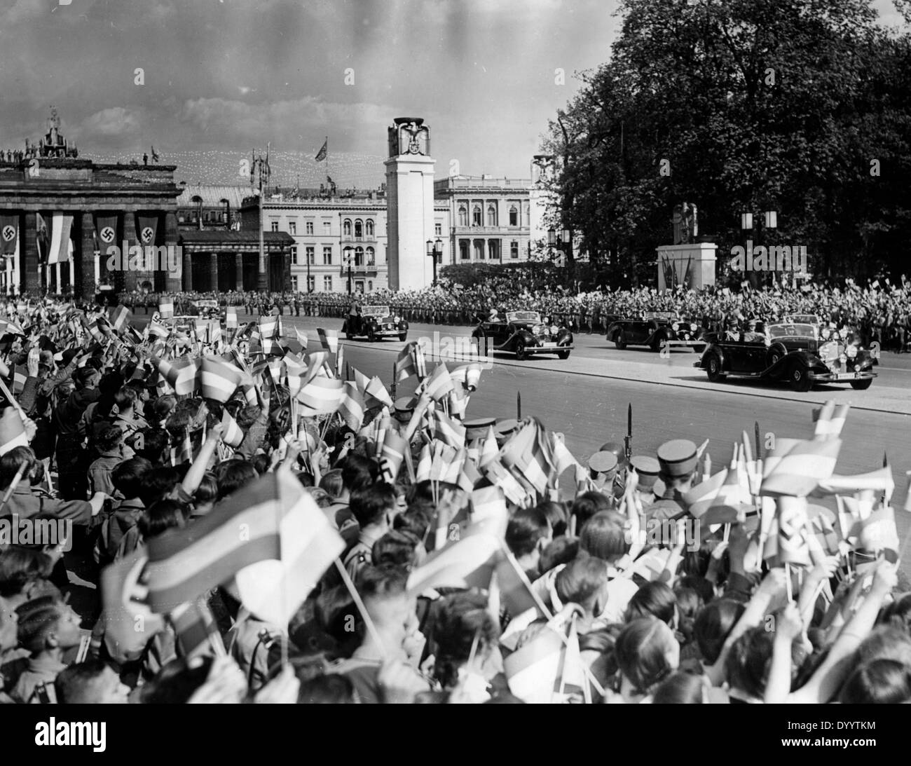 Arrival of the Yugoslavian Prince Regent and his wife in Berlin, 1939 Stock Photo