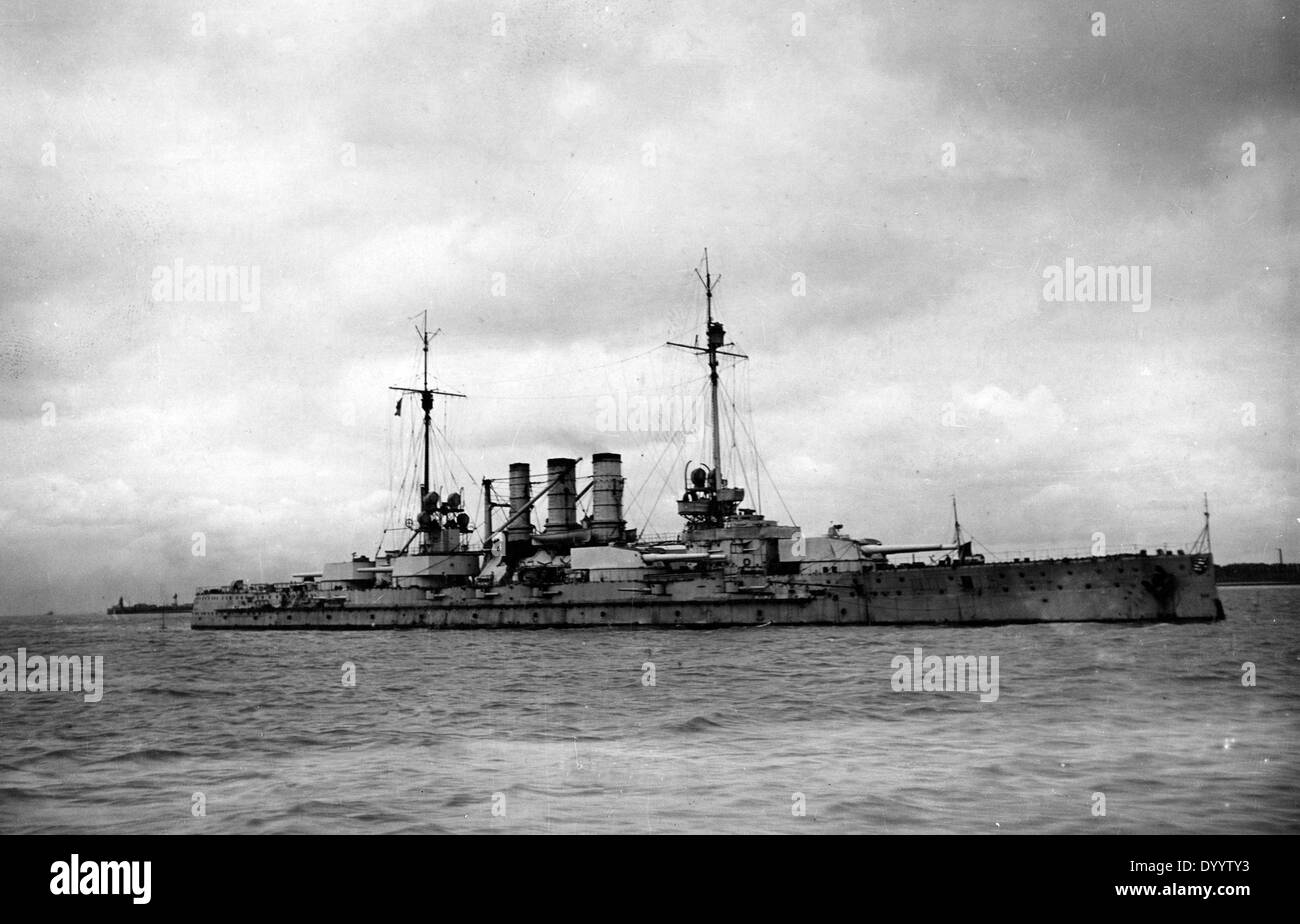 S.M.S. 'Thueringen' after the Battle of Jutland, 1916 Stock Photo