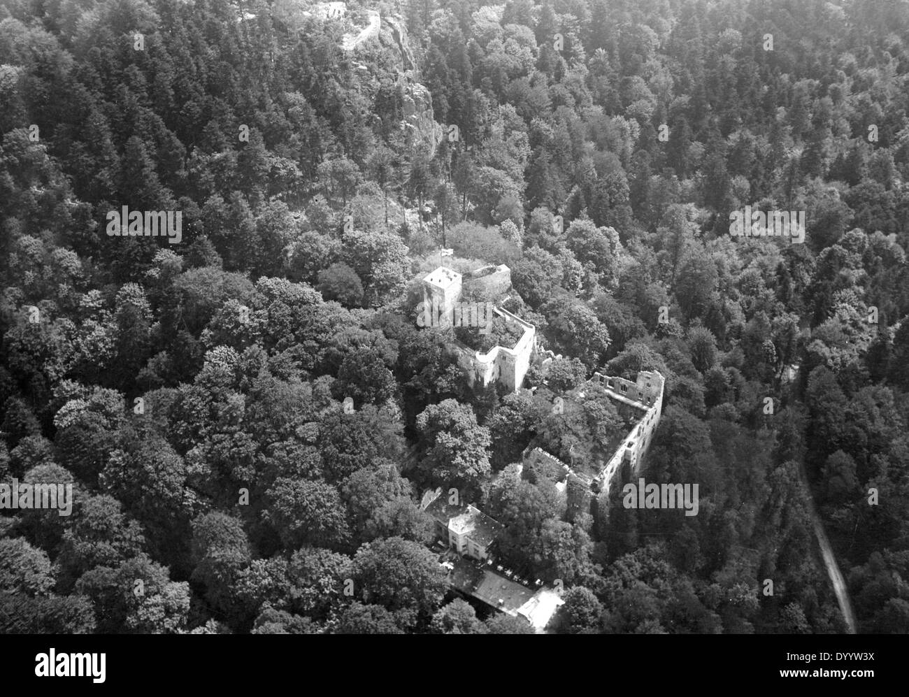 The Hohenbaden Castle, 1930s Stock Photo