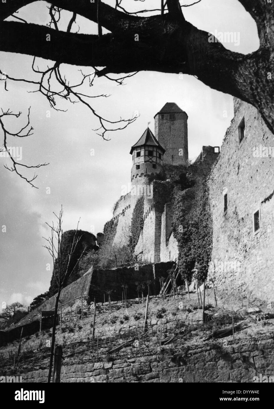 Castle Hornberg, 1930s Stock Photo