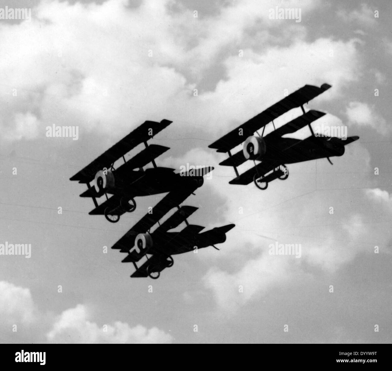 German Fokker triplanes in World War I Stock Photo