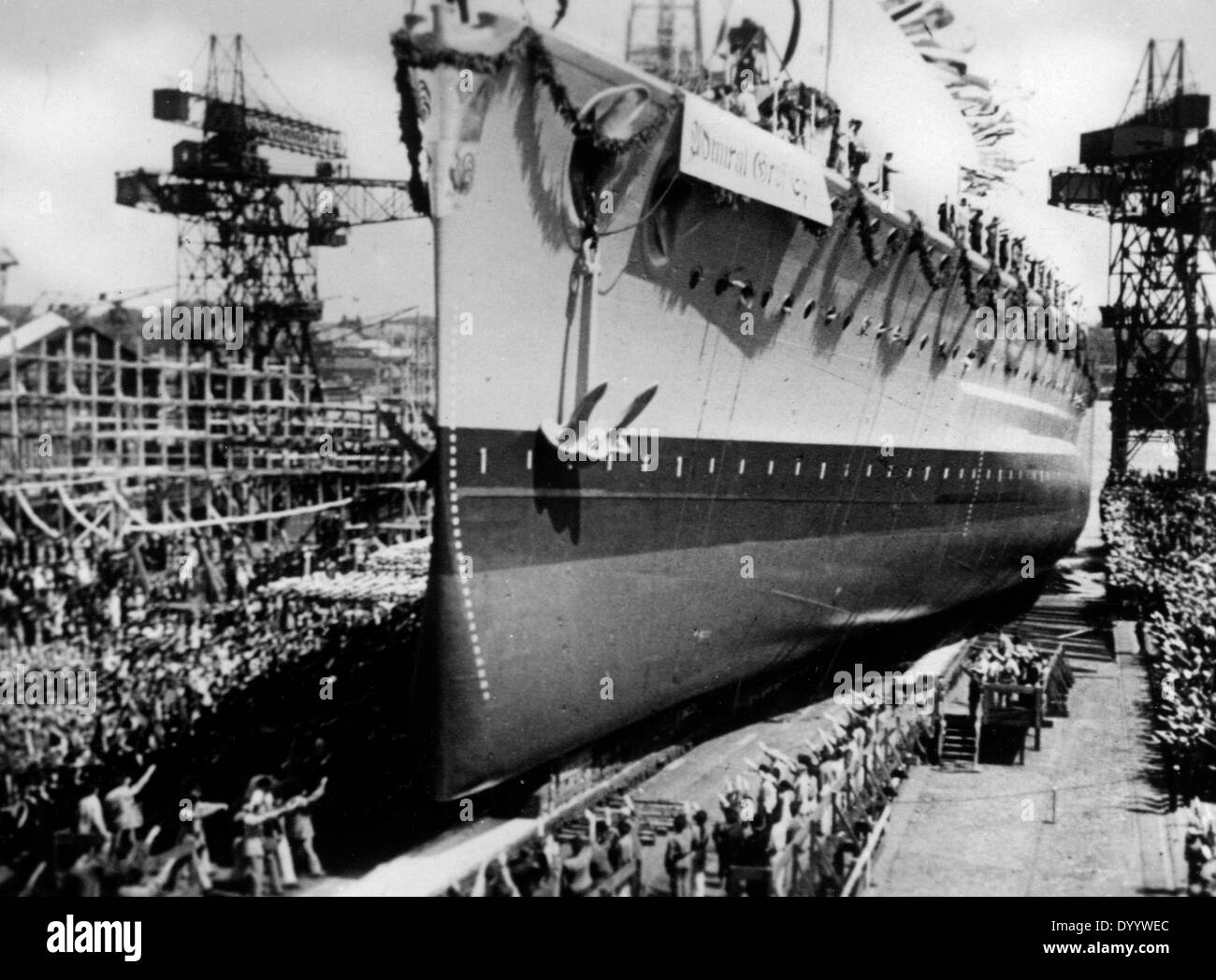 Launching of the Admiral Graf Spee, 1934 Stock Photo 68839524 Alamy