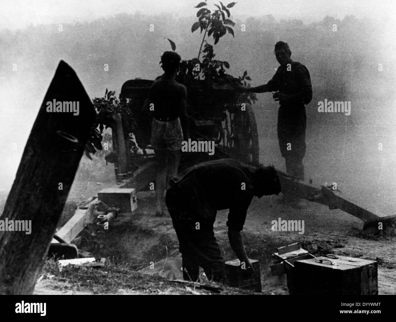Fighting partisans in Yugoslavia, 1944 Stock Photo