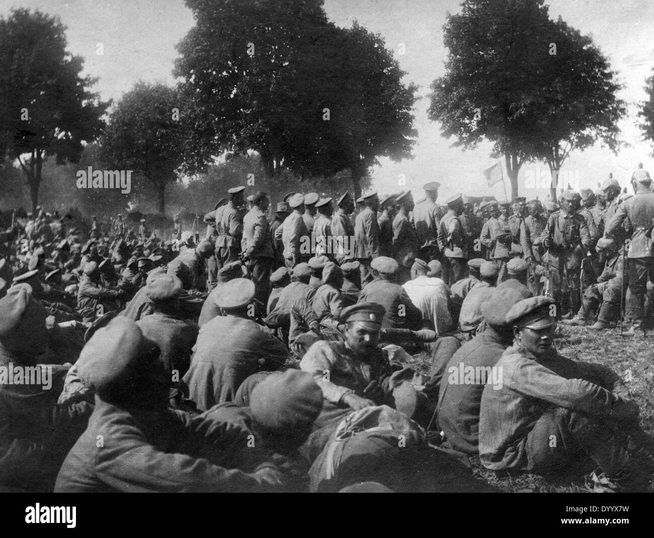 Russian prisoners of war near Grieslienen, 1914 Stock Photo