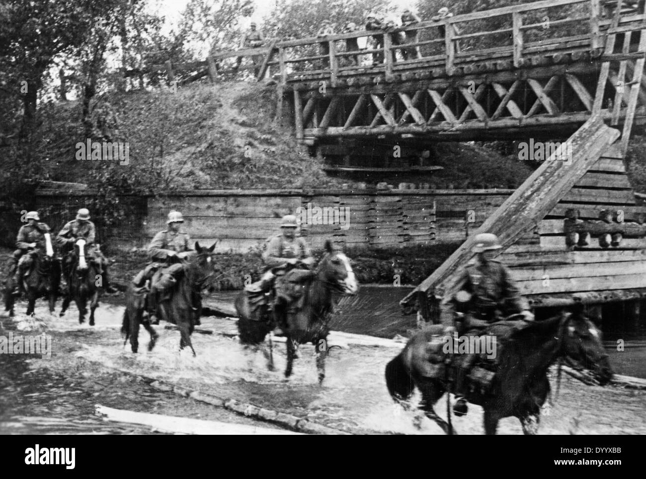 German troops,1939, German cavalry in Poland, 1939 Stock Photo
