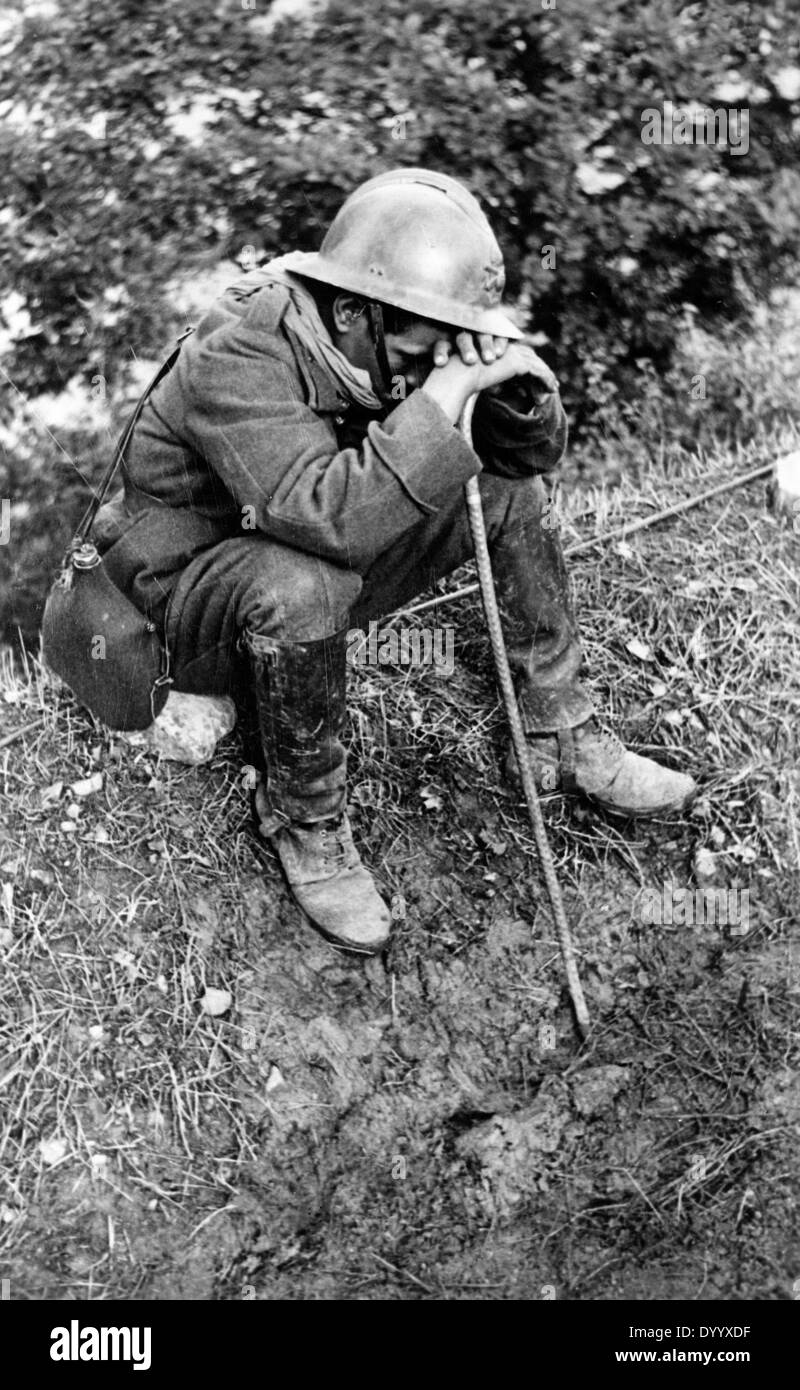 A French soldier, 1940 Stock Photo