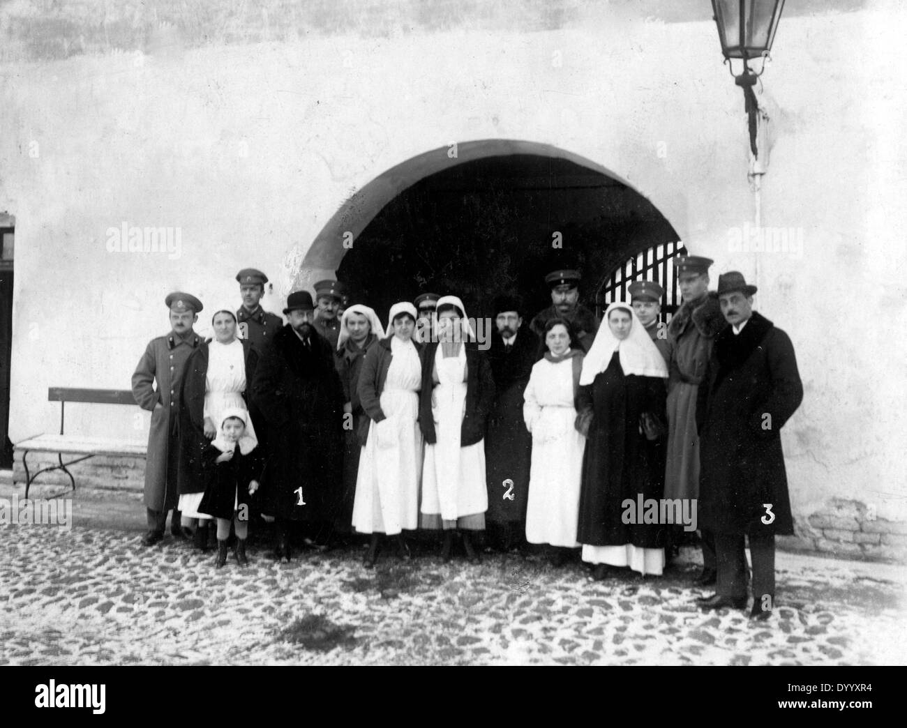 Members if the Russian delegation in Brest-Litovsk, 1918 Stock Photo