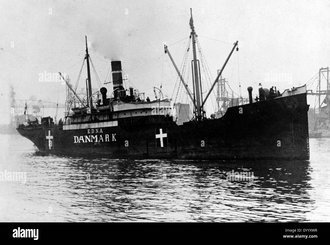 Danish ship in World War I Stock Photo