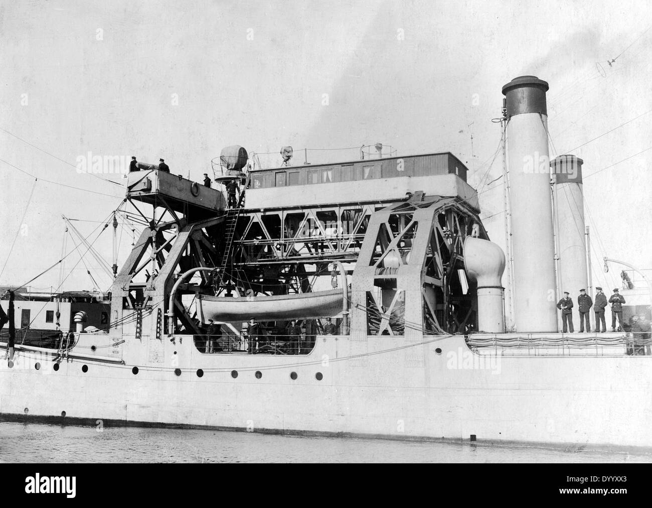 submarine parent ship of the German fleet, 1917 Stock Photo