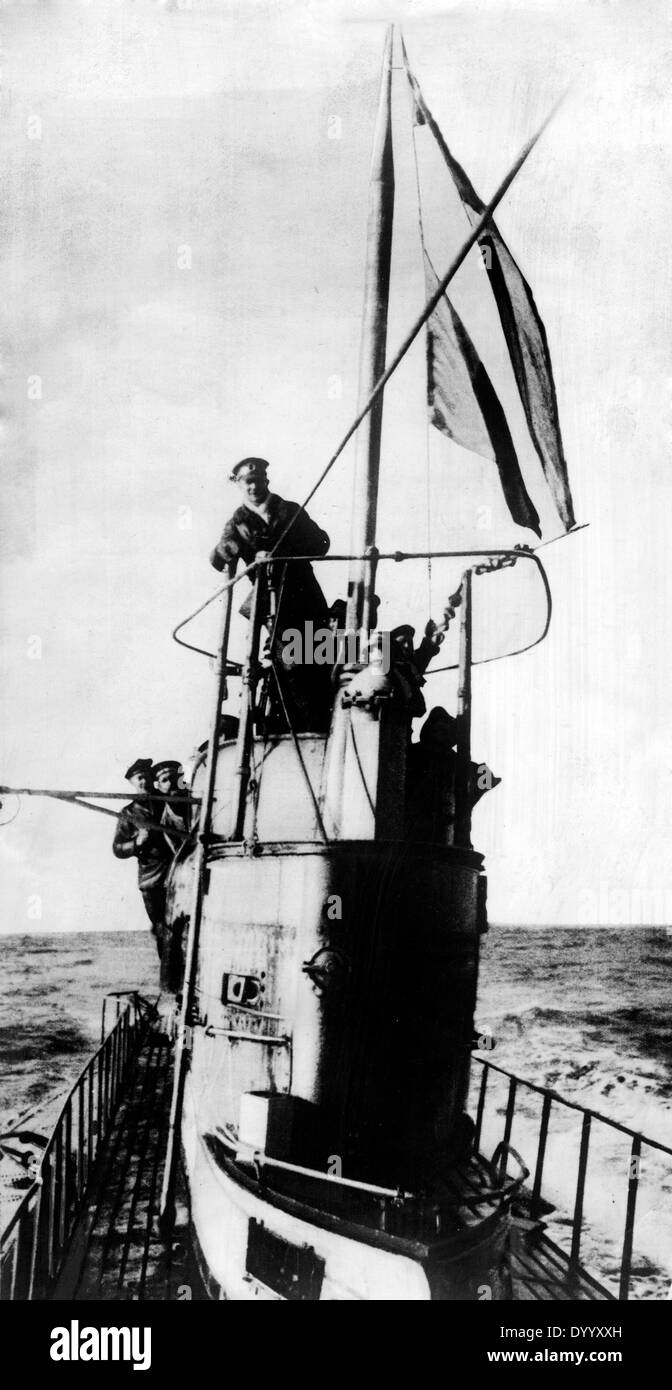 Flag signal of a German submarine in World War I Stock Photo