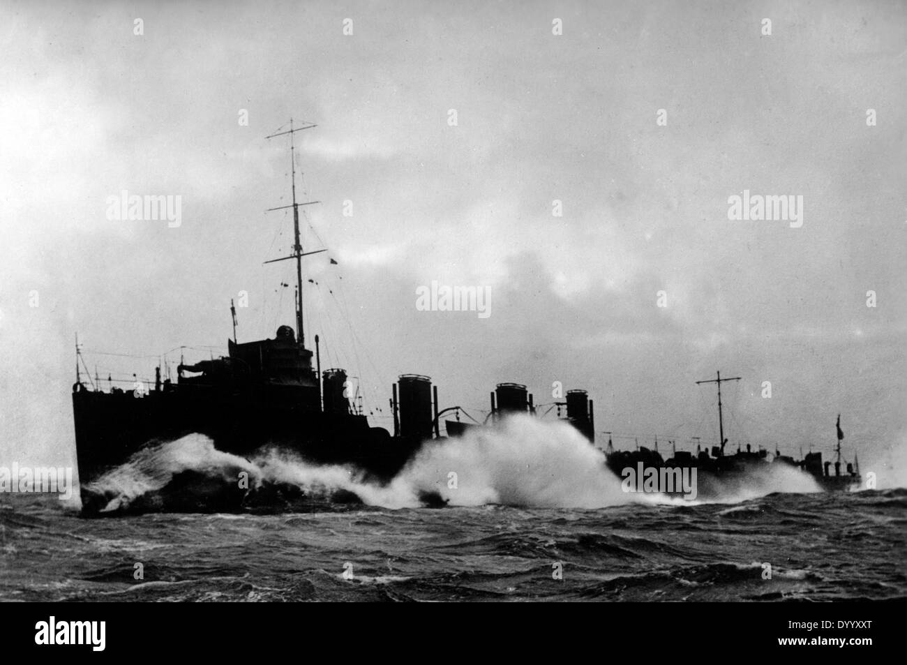 English destroyer in World War I Stock Photo