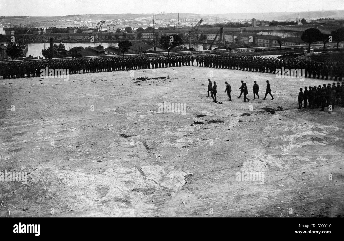 Military review of German soldiers in Sevastopol, 1918 Stock Photo Alamy