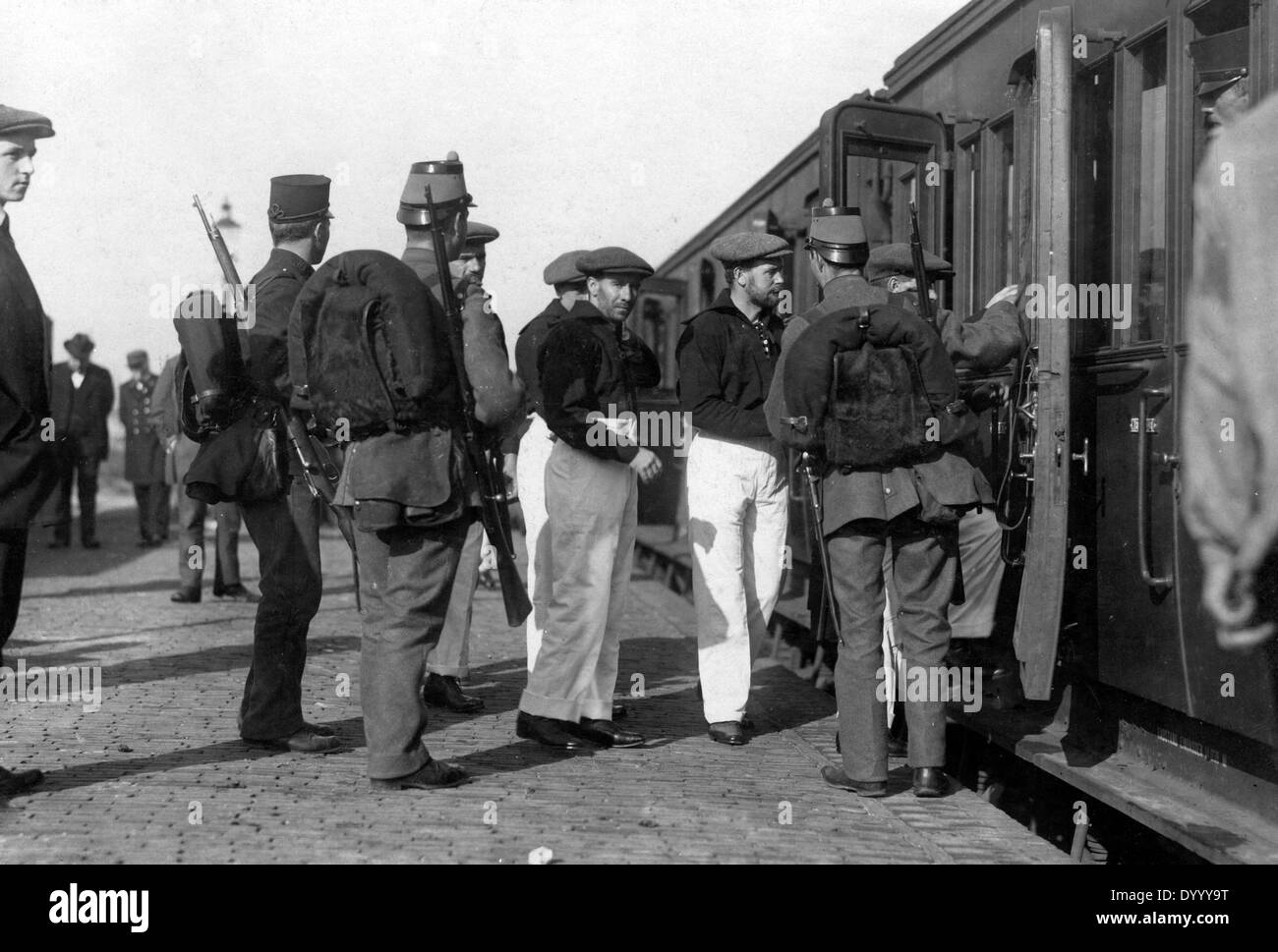 Detained English Soldiers in the First World War Stock Photo