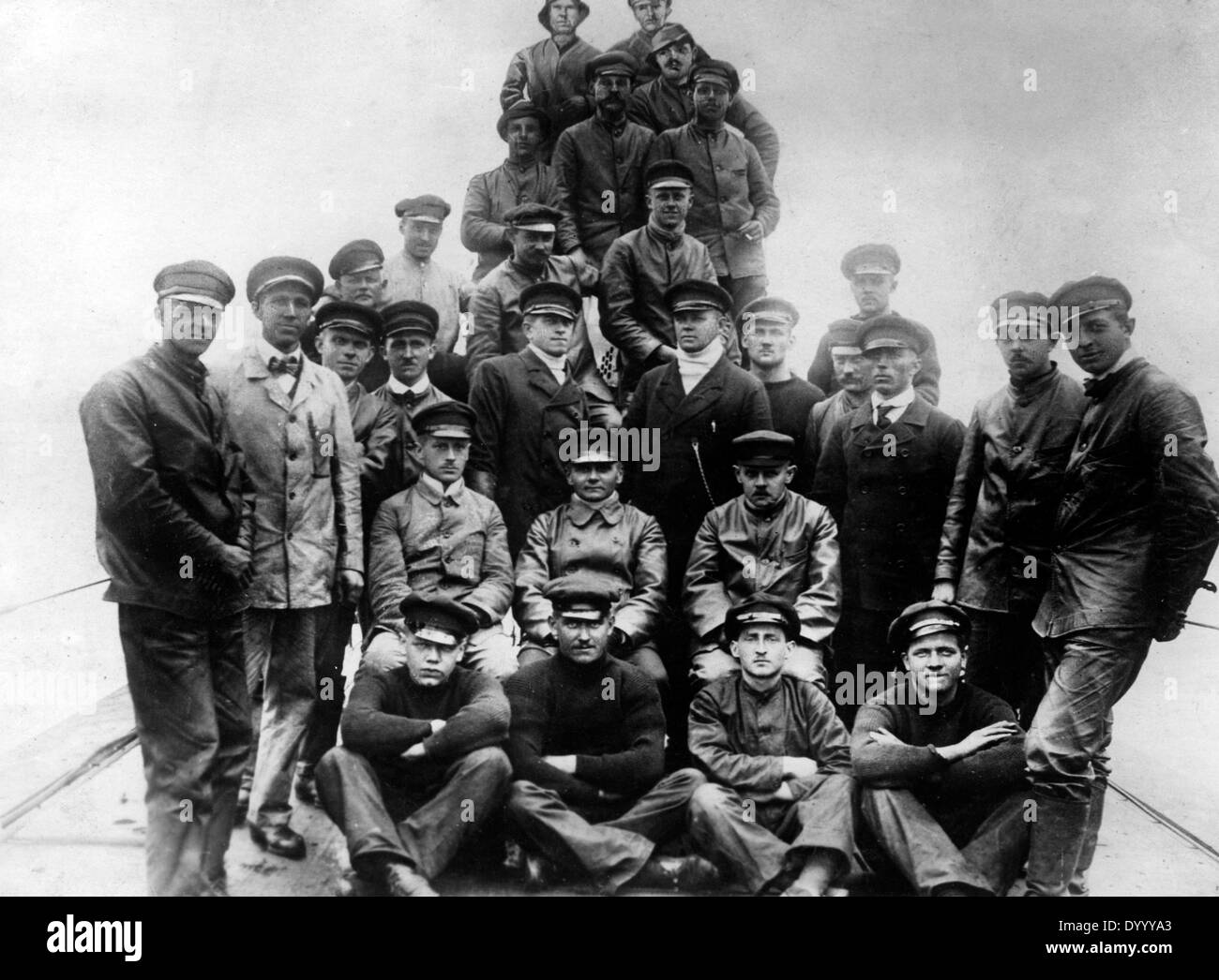 Crew of the merchant-submarine 'Deutschland', 1916 Stock Photo
