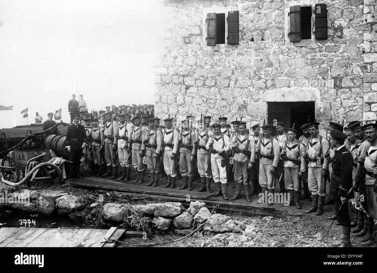 Austro-Hungarian Navy on land, 1916 Stock Photo