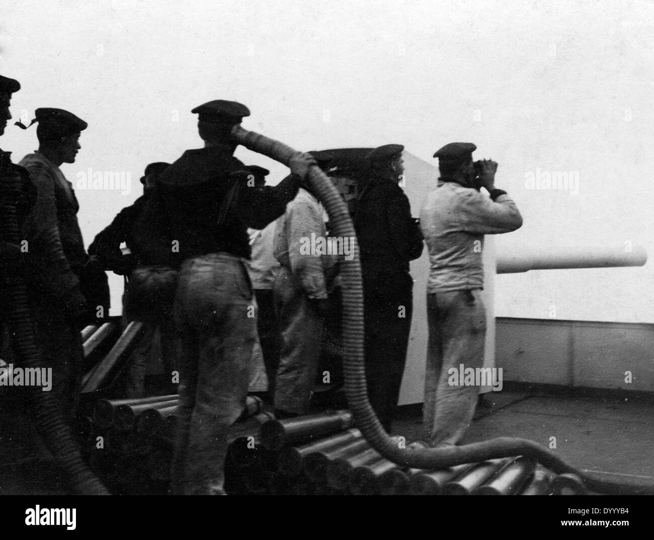 German flakship ready for action, 1915 Stock Photo