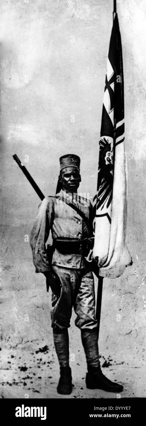 A German Askari in the 1st World War in German East Afrika Stock Photo