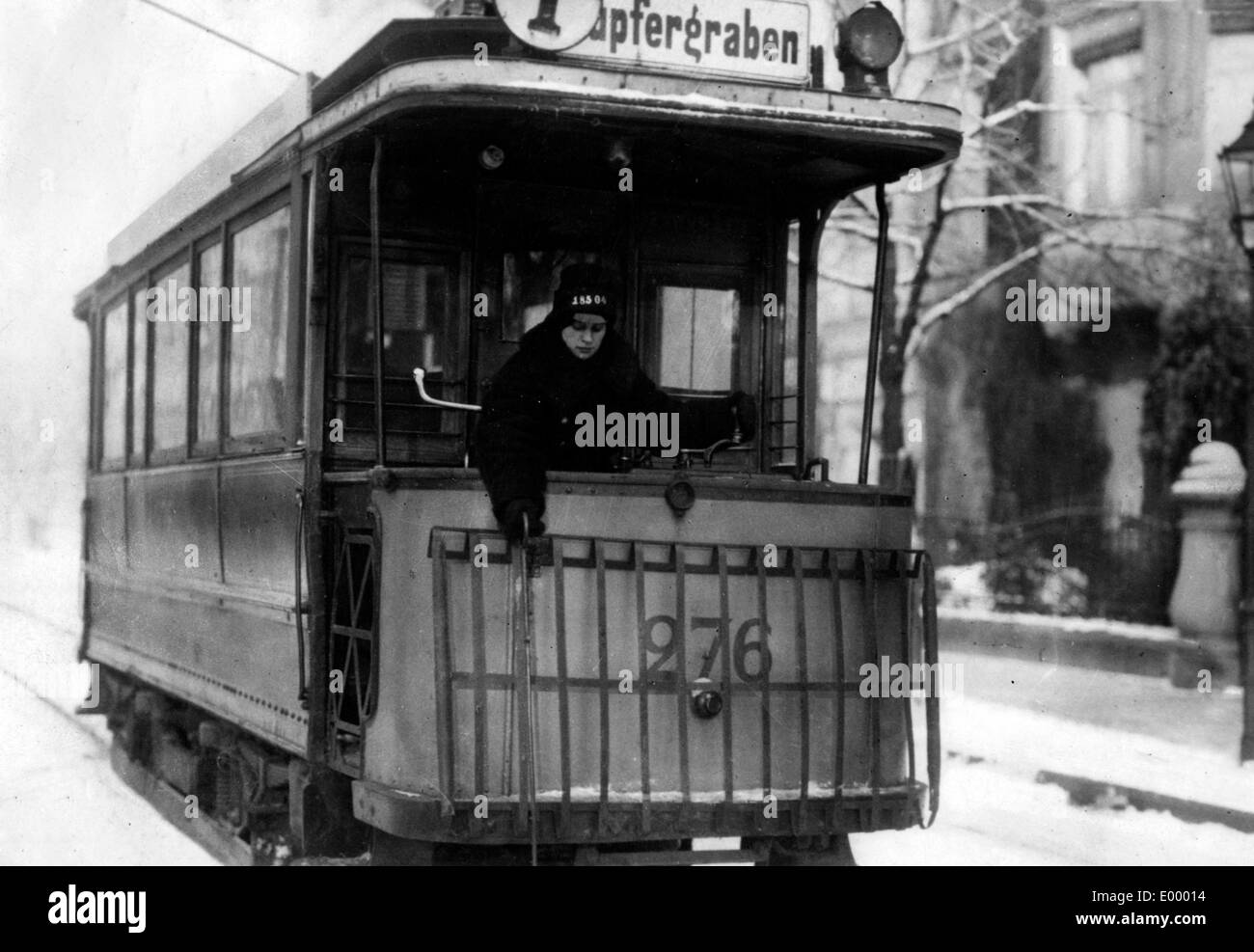 Female ticket inspector in Berlin, 1933 Stock Photo