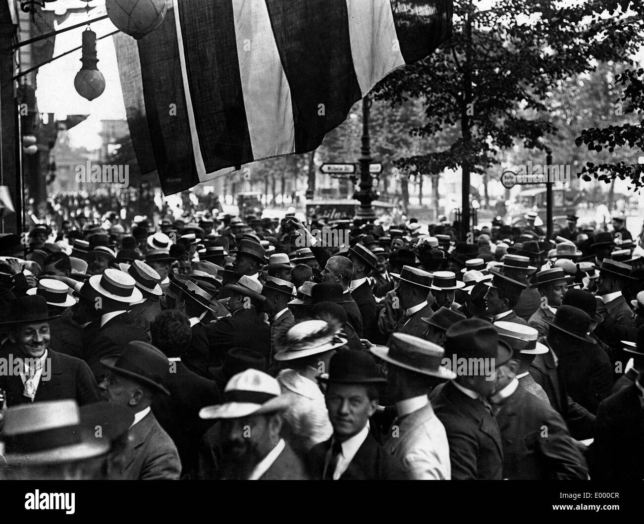 Victory proclamation in Berlin, 1914 Stock Photo