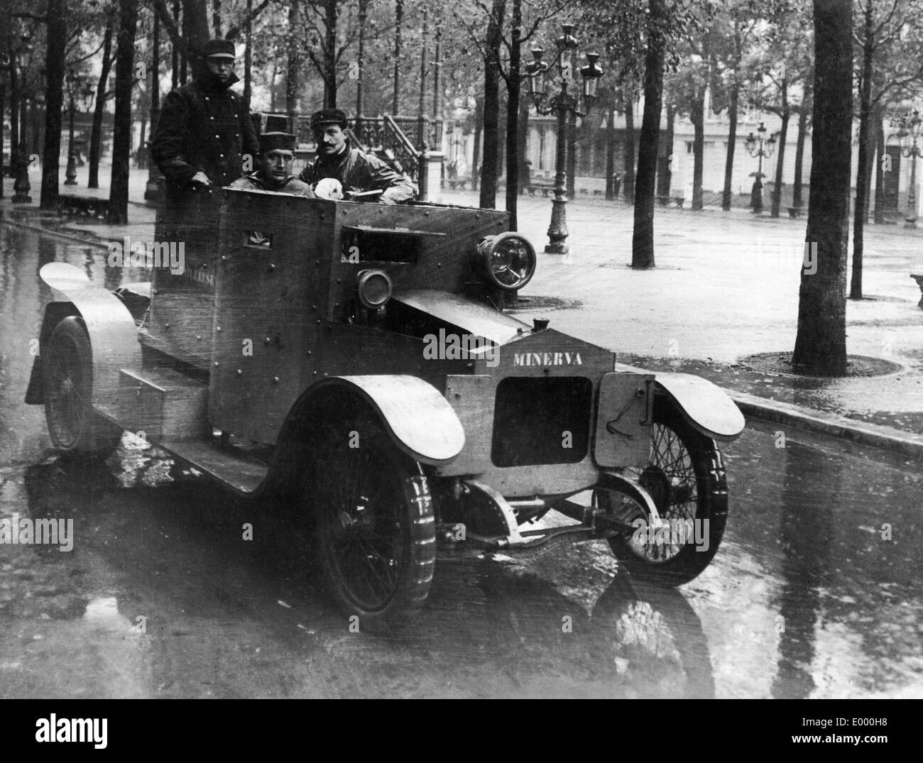 Armored Belgian car (Minerva), 1914 Stock Photo Alamy