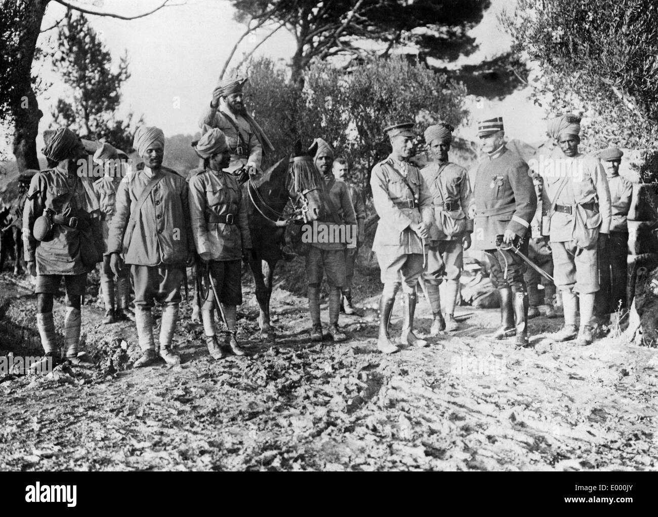 Indian colonial troops, 1915 Stock Photo
