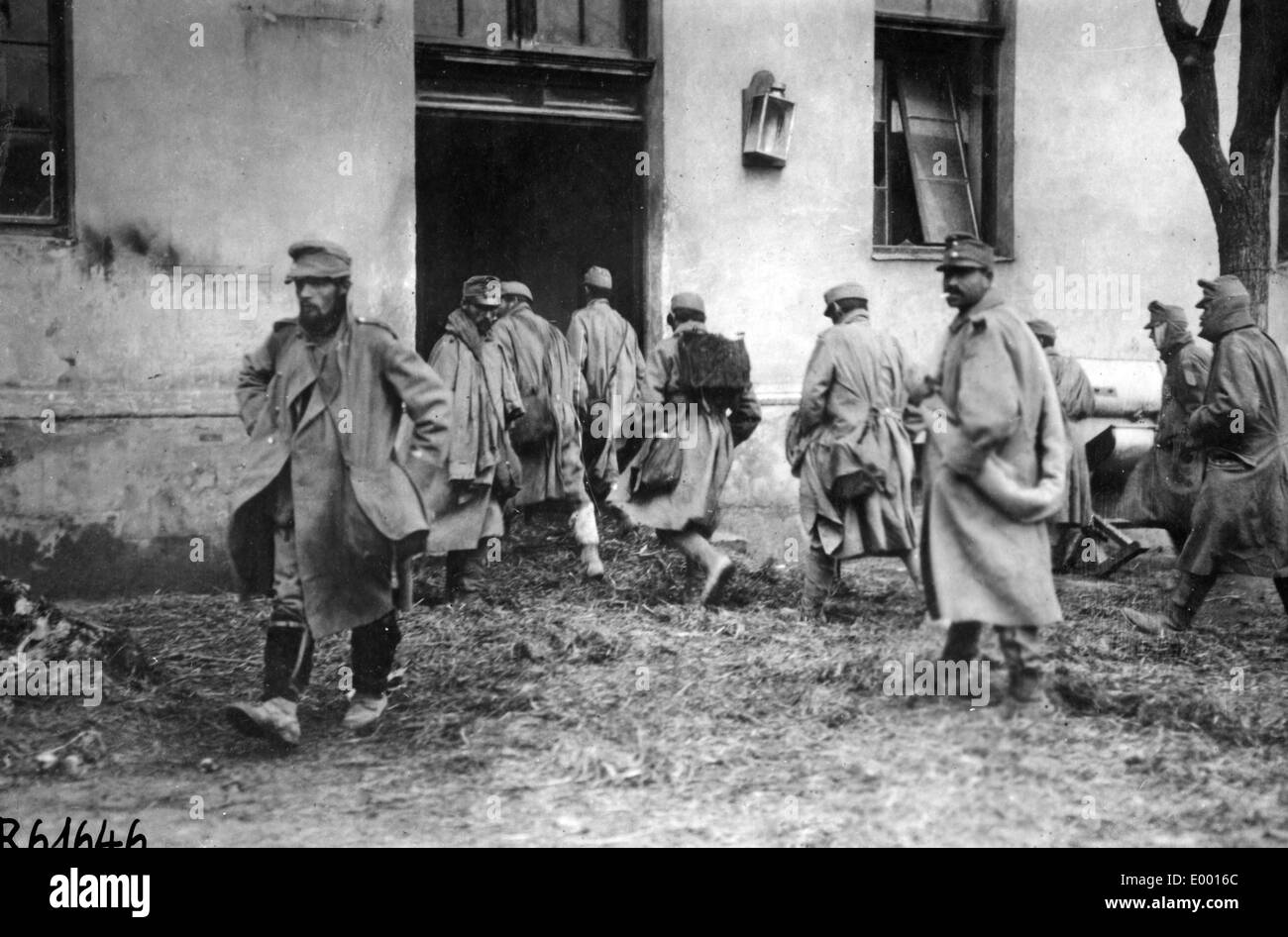 Austrian soldiers in Russian war captivity Stock Photo