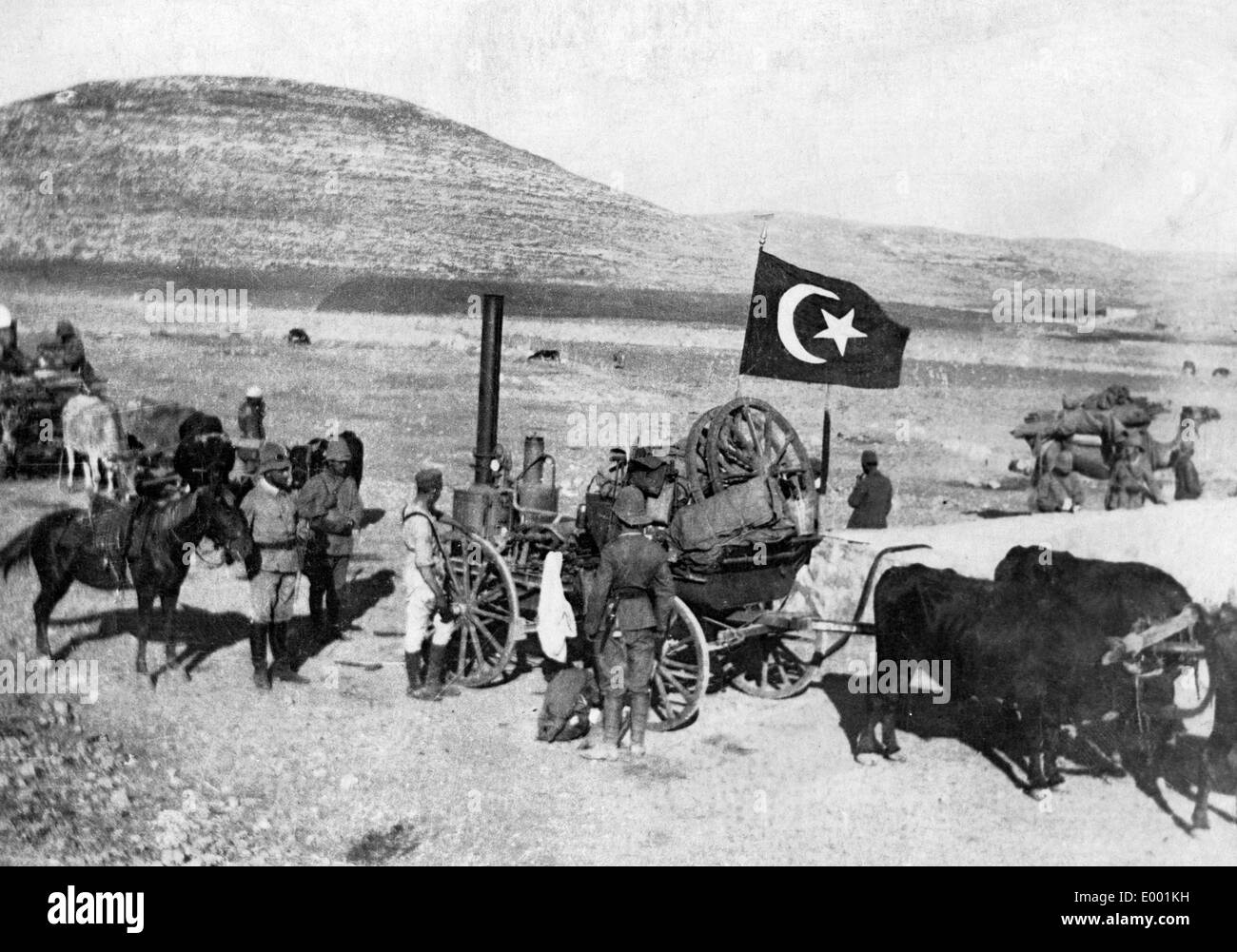 A Turkish water convoy, 1917 Stock Photo