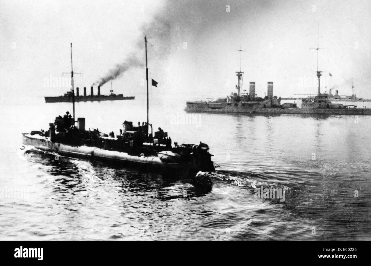 Turkish deep-seas fleet on a cruise, 1914 Stock Photo