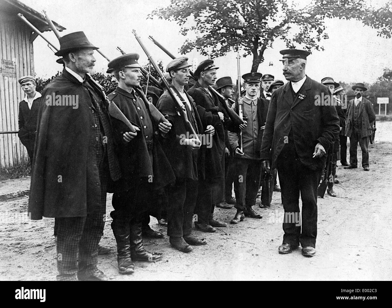 Members of the Berlin home guard, 1914 Stock Photo