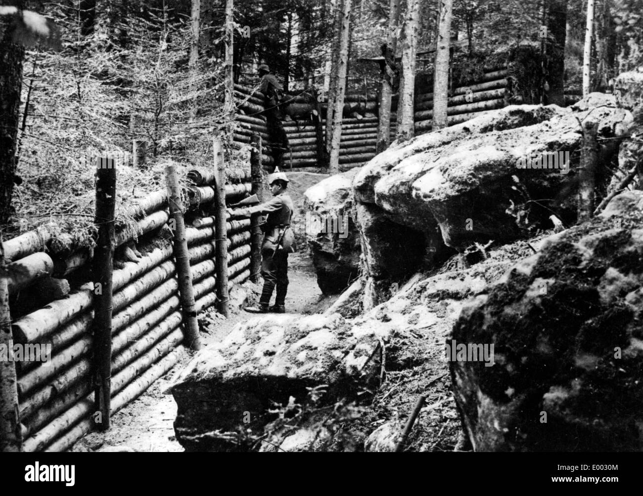 German position in the Vosges during the First World War Stock Photo