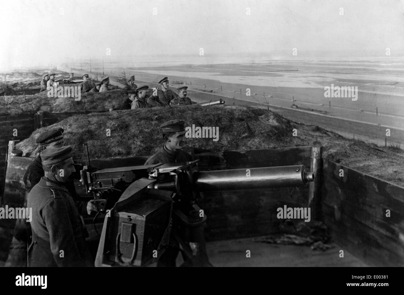 German defence at the coast of Flanders, 1916 Stock Photo