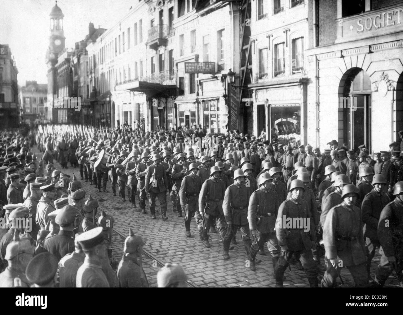 Funeral procession for Captain Boelcke in Cambrai, 1916 Stock Photo