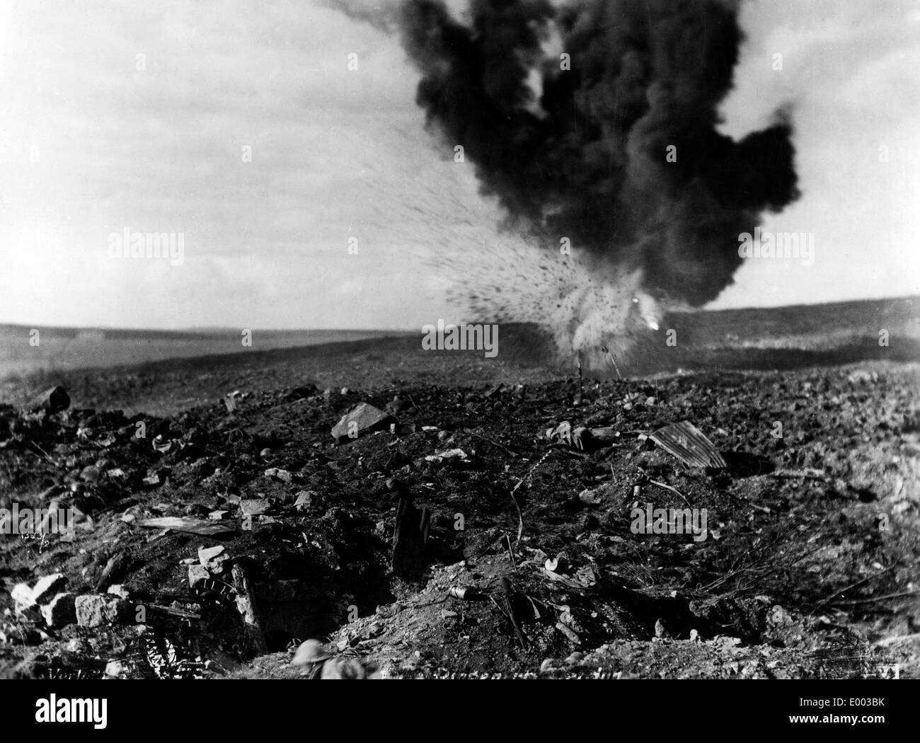Battlefield near Verdun, 1916 Stock Photo