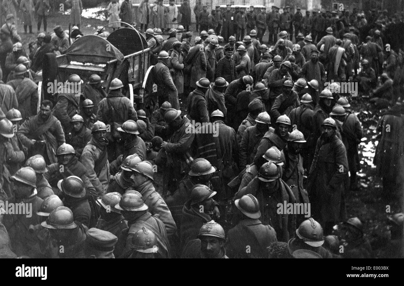 French prisoners at Fort Vaux, 1916 Stock Photo