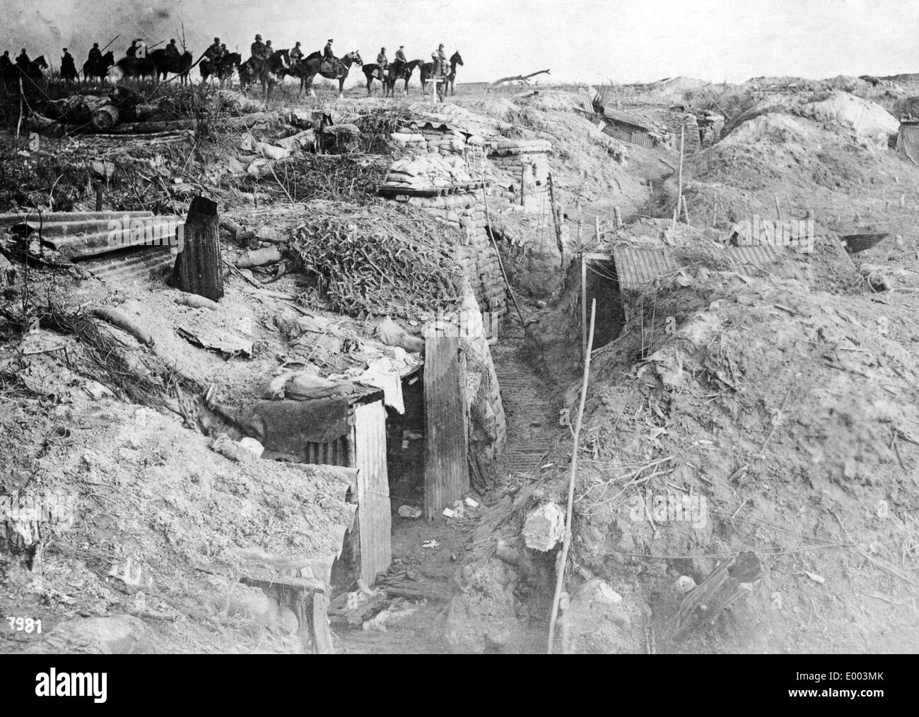 German infantery soldiers at the Western Front, 1918 Stock Photo