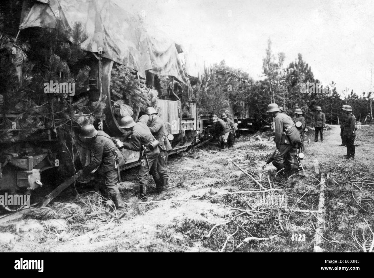 German Paris Gun at Laon, 1918 Stock Photo