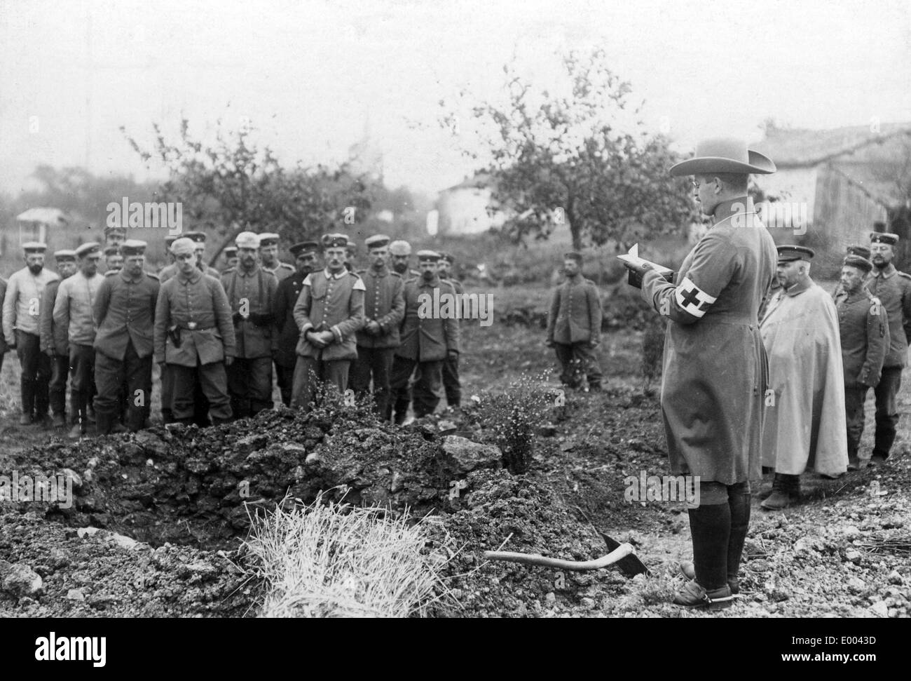 Funeral of a French officer, 1914 Stock Photo
