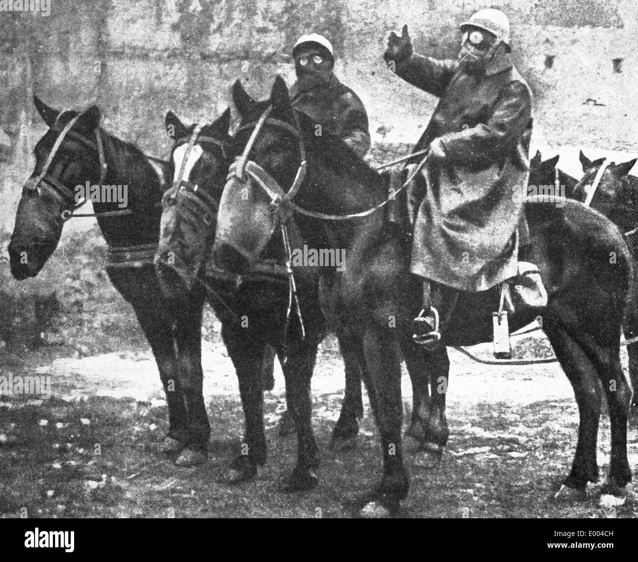 Trooper in gas warfare, 1917 Stock Photo