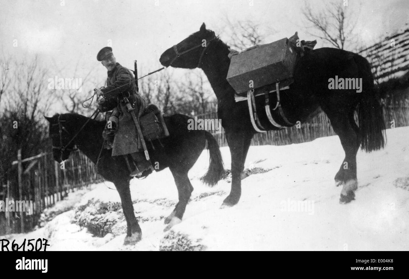 Russian officer's striker in the First World War Stock Photo