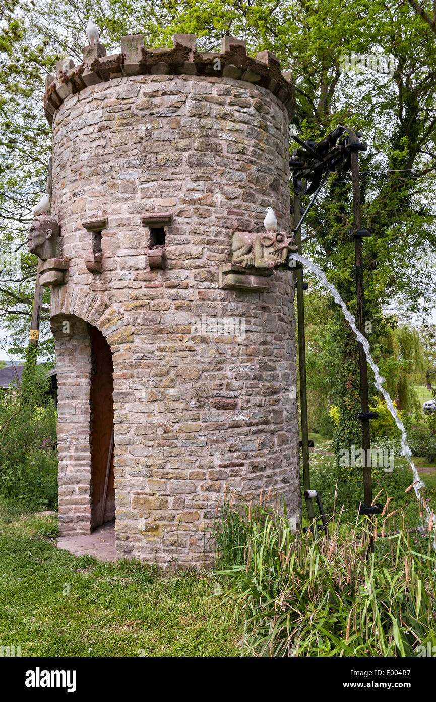 Westonbury Mill Water Gardens, Pembridge, Herefordshire. The stone