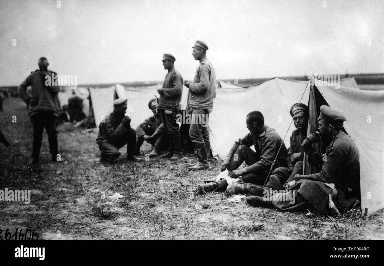 Russian camp in the First World War Stock Photo