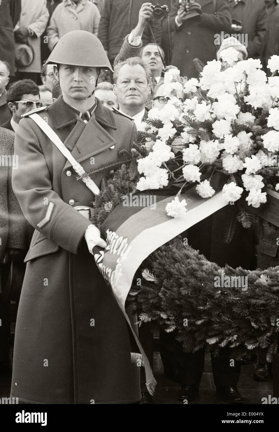Wreath ceremony in Buchenwald, 1970 Stock Photo