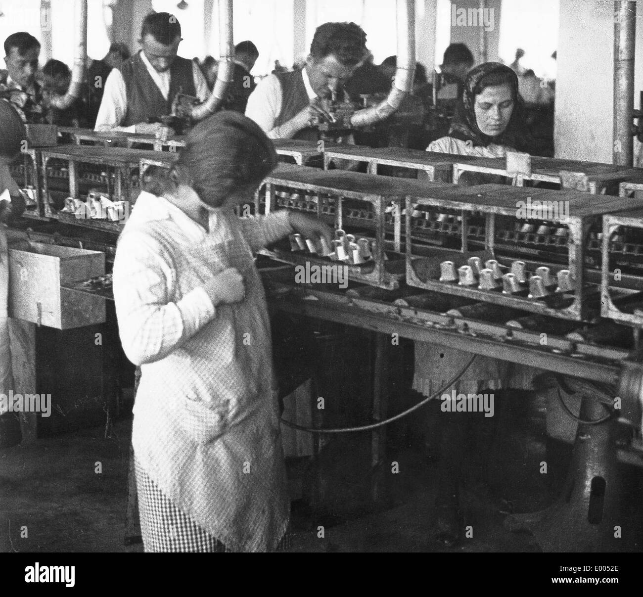 Shoe factory in Germany, 1930 Stock Photo