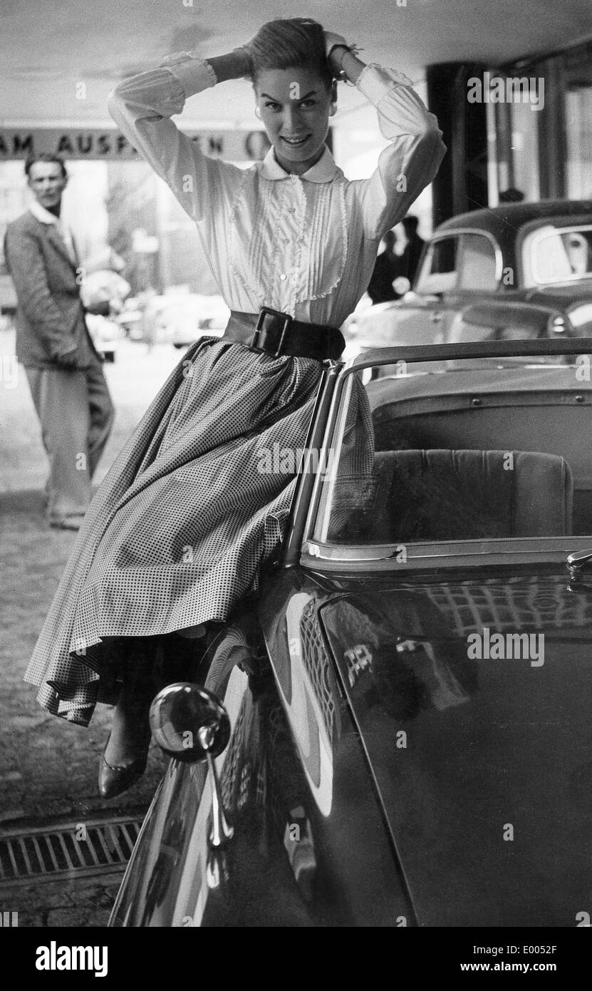 Women's fashion, 1956 Stock Photo