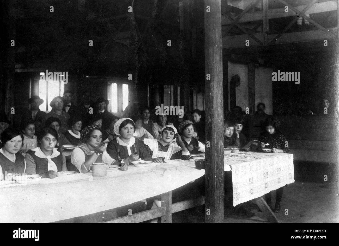 Refugees' camp in Pohrlitz, 1916 Stock Photo