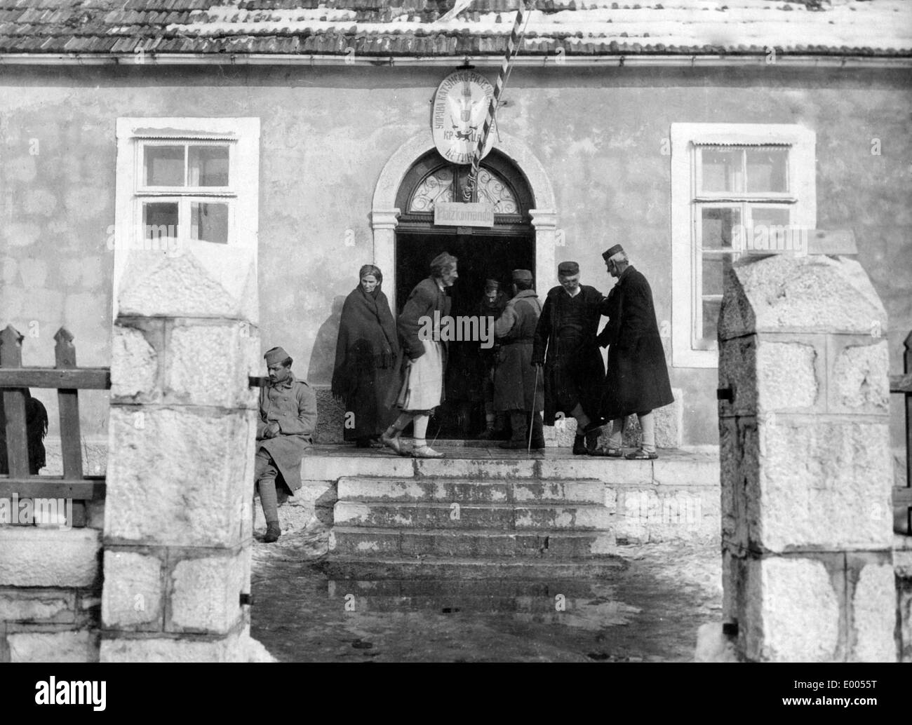 An Austro-Hungarian commander's headquarter in Montenegro, 1916 Stock Photo