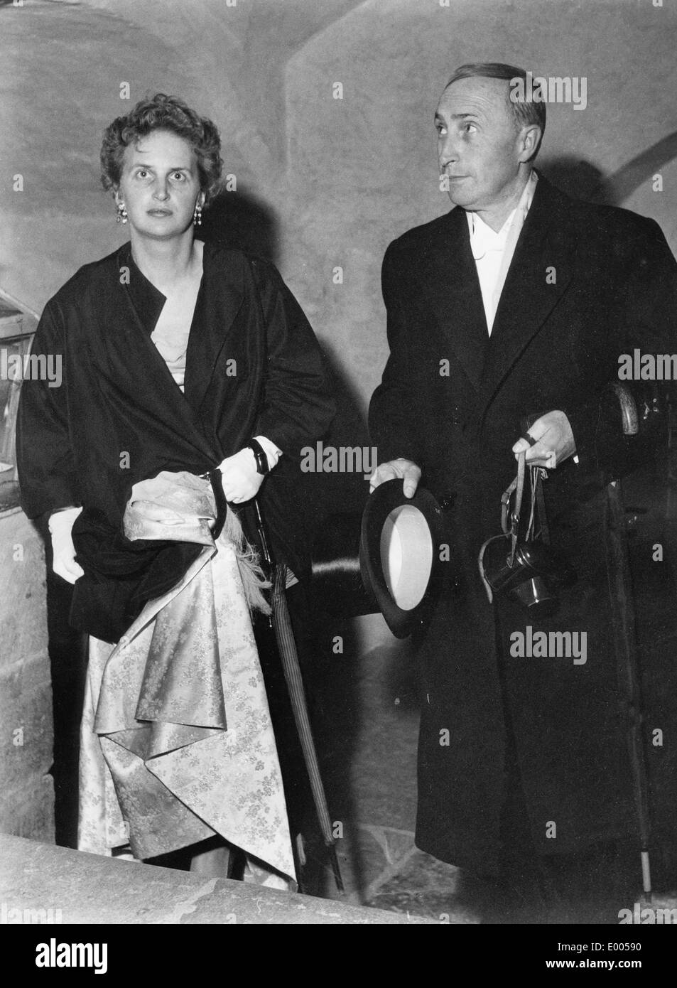 Konrad Adenauer Junior with his wife Stock Photo