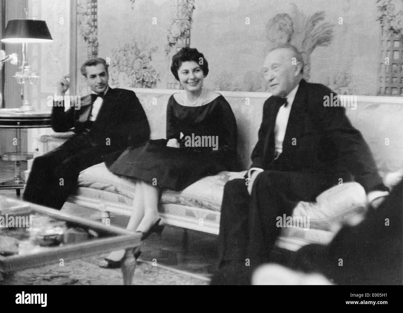 Konrad Adenauer in Iran, 1957 Stock Photo